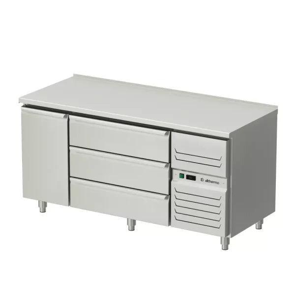 Allthermo Kylbänk med 1 dörr och 3 draglådor – KHT2-170-A-3
