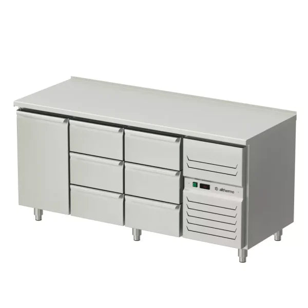 Allthermo Kylbänk med 1 dörr och 6 draglådor – KHT2-180-A