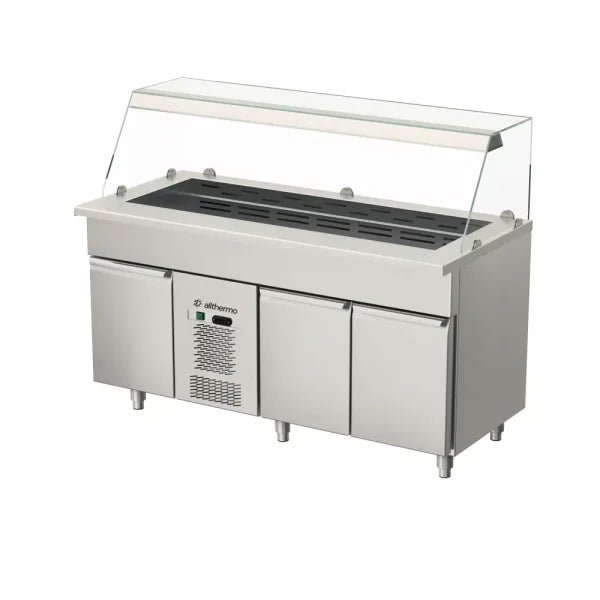 Allthermo salladkyl med 3 dörrar – Kylmedel: R290