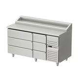 Allthermo Kallskänksbänk med 6 draglådor och standard kylränna GN 1/1 – KHK-160-A-6