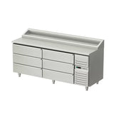 Allthermo Kallskänksbänk med 6 draglådor och standard kylränna GN 1/1 – KHK-200-A-6