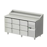 Allthermo Kallskänksbänk med 9 draglådor och standard kylränna GN 1/1 – KHK-160-A