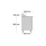 Allthermo Kallskänksbänk med 3 dörrar och 1 draglåda GN 1/1 – MKBK-1675-A