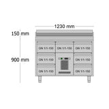 Allthermo Kallskänksbänk monoblock med 7 draglådor GN 1/1 – MKHK-1235-A