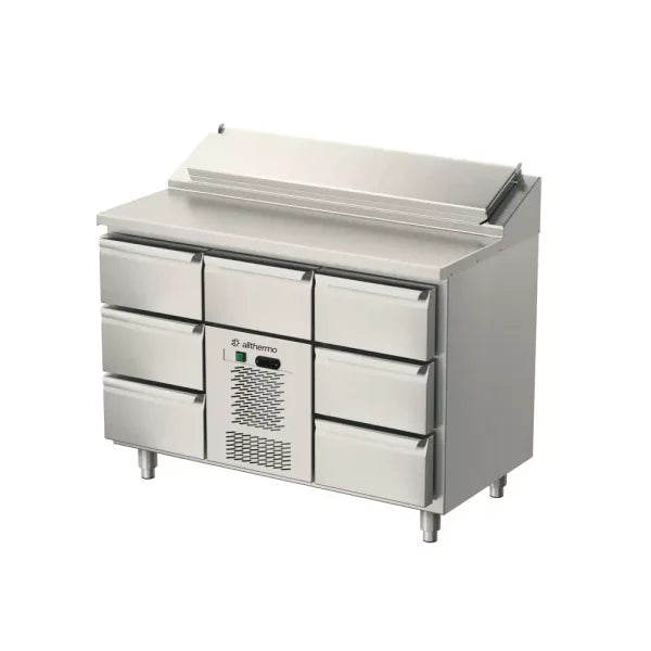 Allthermo Kallskänksbänk monoblock med 7 draglådor GN 1/1 – MKHK-1235-A