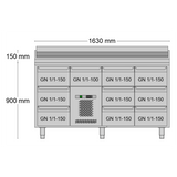 Allthermo Kallskänksbänk monoblock med 10 draglådor GN 1/1 – MKHK-1635-A