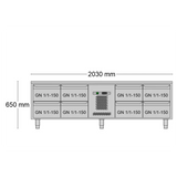 Allthermo Grillkylbänk 8 draglådor GN 1/1 150mm – MGKB-2035-P